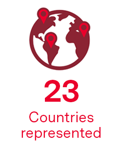 23 countries represented
