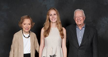 Danielle Norgren ’18 with the Carters