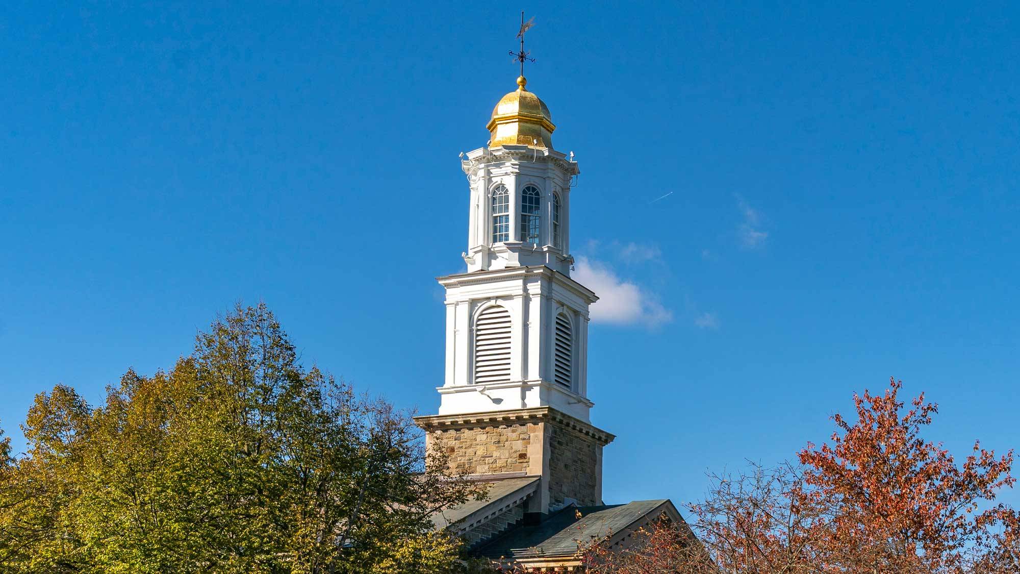 Chapel in front of blue sky