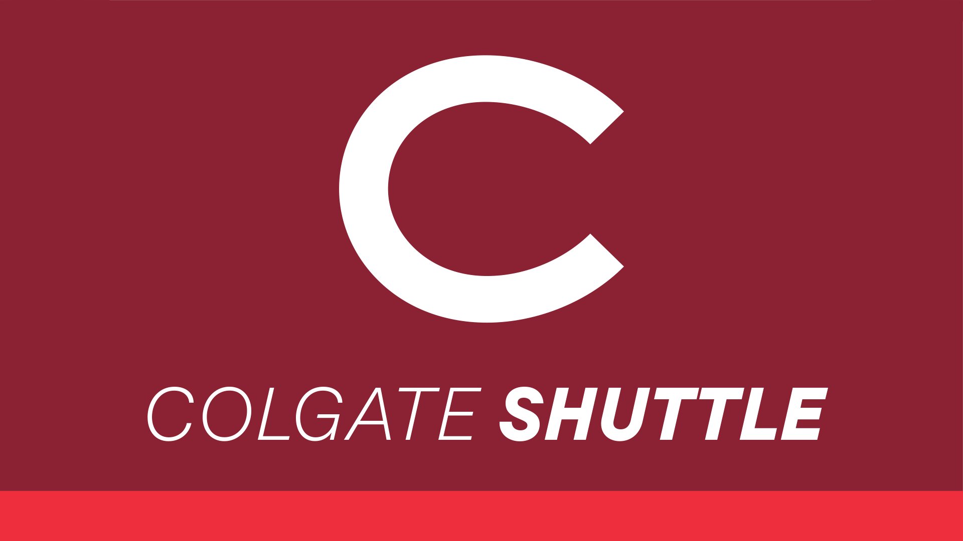 Image of the Colgate Shuttle branding